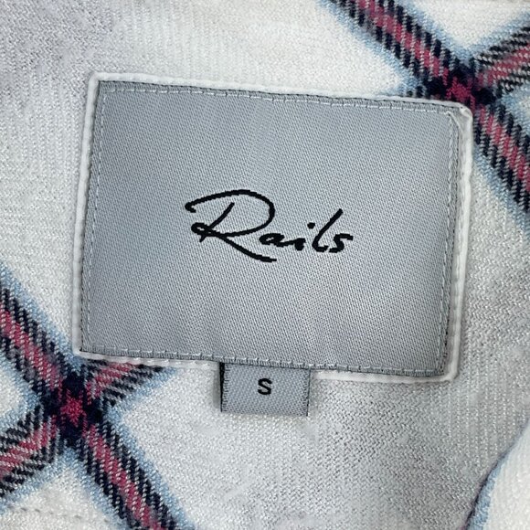 Rails Hunter Womens Small Button Up Hunter Plaid Shirt Long Sleeve Flannel Top - Picture 4 of 8